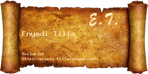 Enyedi Tilla névjegykártya